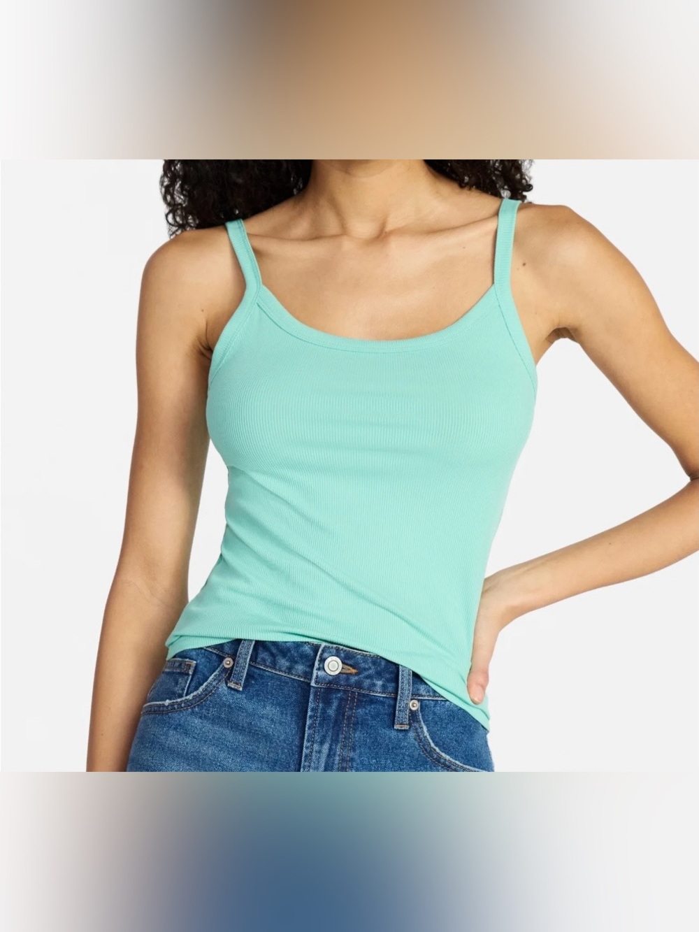 No Boundaries Ribbed Scoop Neck Tank Top